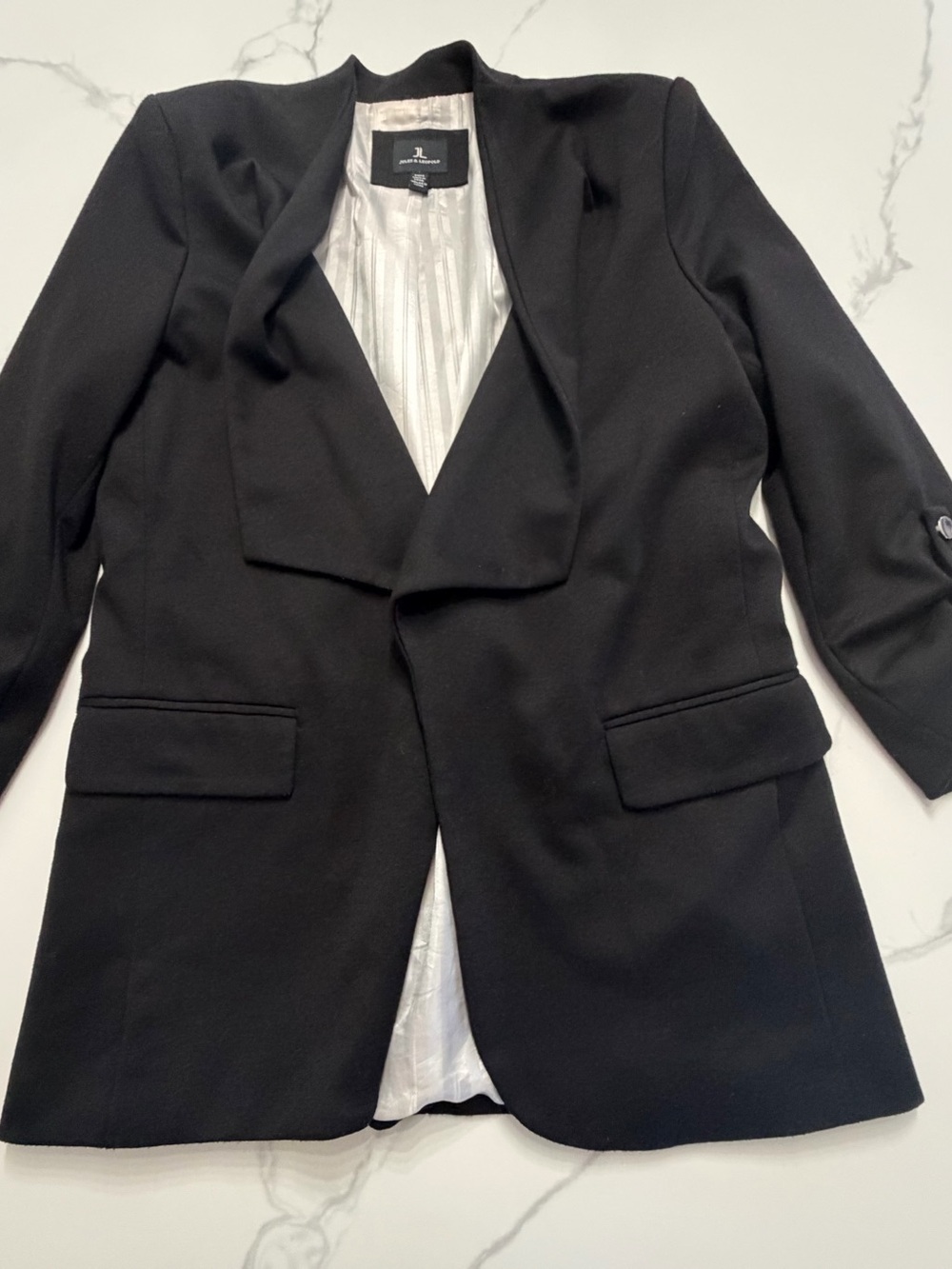 Jules & Leopold black Open-Front Women's Blazer Jacket M